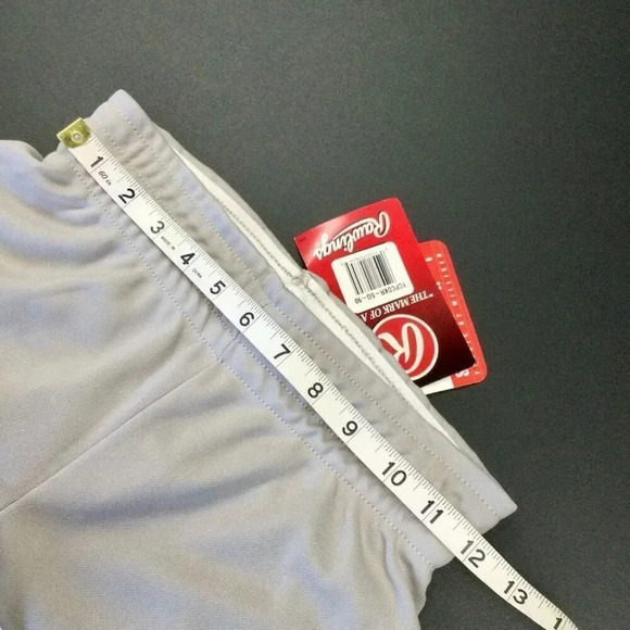Rawlings Boys Youth Size Large Baseball Sports Pants Gray Drawstring Waist NWT - Picture 7 of 10
